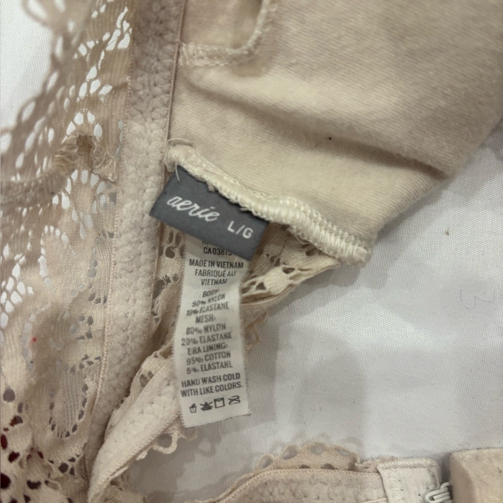 Lace Halter Bralette - Nude aerie large - Picture 2 of 3